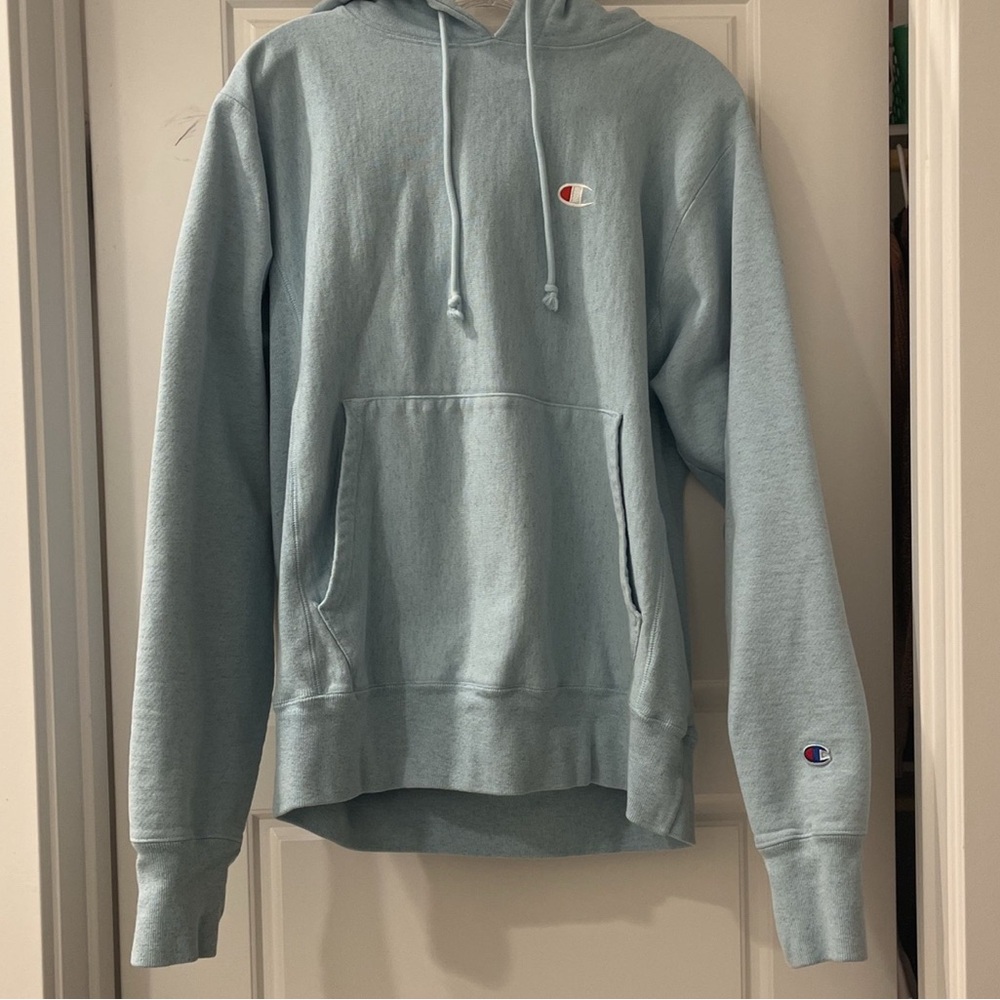 Baby blue champion hoodie